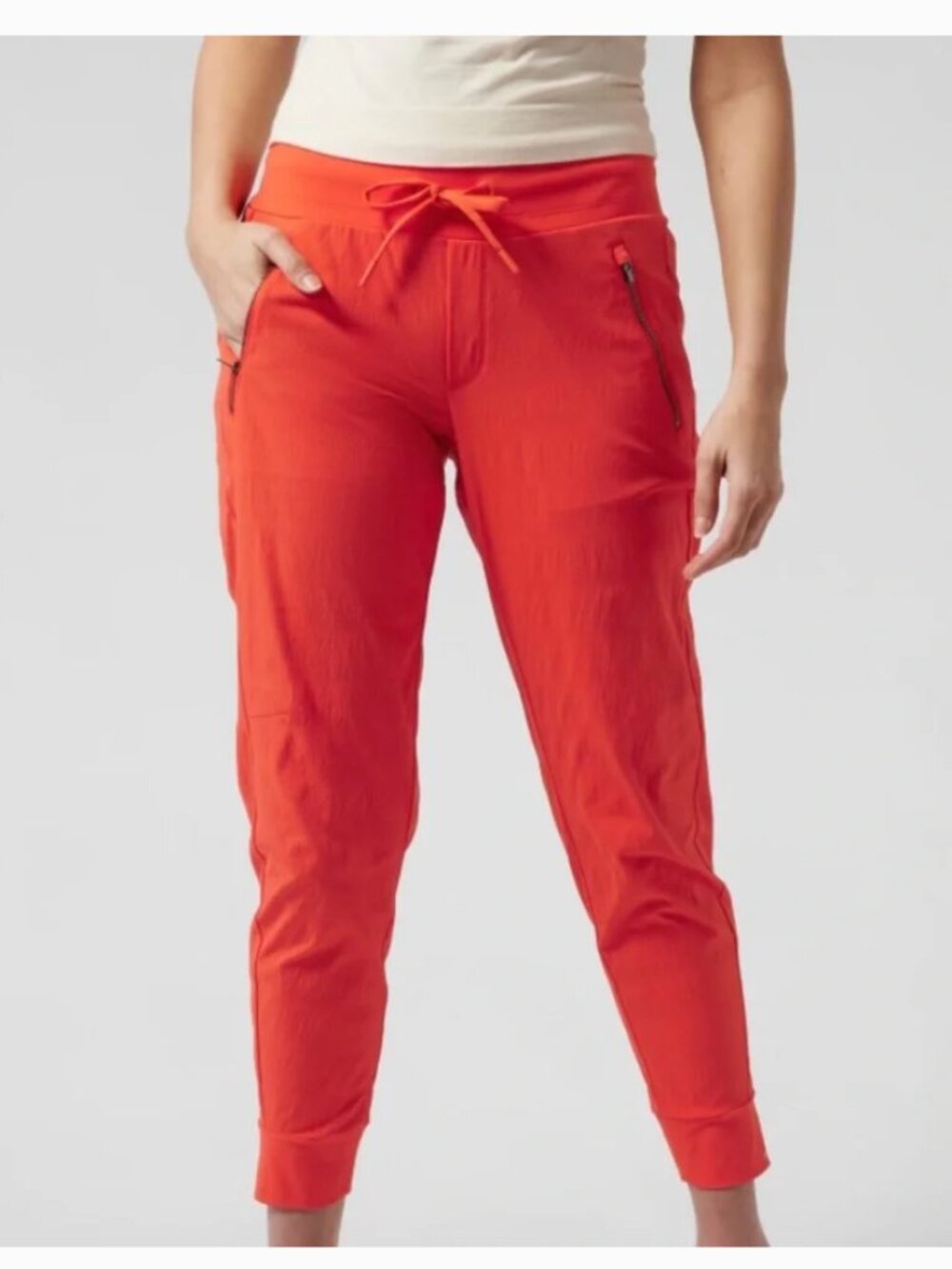 Athleta Trekkie North Jogger Pant Jogger Women's 14 Flame Orange Athleisure